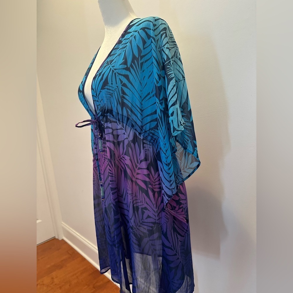 BLUE RODBEATTIE WOMENS COVERUP SZ SMALL PURPLE and BLUE - Picture 4 of 10